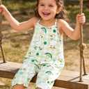 RAISEVERN Toddler Girls Halter Backless Romper Baby Kid Jumpsuit Pants Clothes with Pocket Size 1-6 T (White)