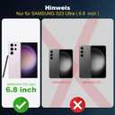 for Samsung Galaxy S23 Ultra Case with Magnetic Invisible Ring Stand, Compatible with MagSafe, Military Drop Protection Translucent Matte S23 Ultra Phone Case for Men and Women, Green