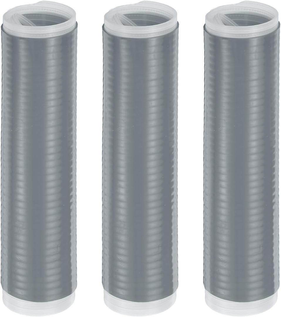 uxcell 3 Pcs Silicone Pan Handle Sleeve, Heat Resistant Potholder Pot Holders Cover Sleeve for Frying Pan Handle Spatulas, Grey (M) (Gray)