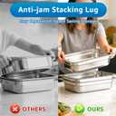 1/1 Full Size Hotel Pans with Lids | 4" Deep (4 Pack) | 4 Kitchen Tongs