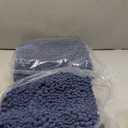 Yimobra Bathroom Rugs Non Slip Washable 32x20 Inch - Ultra Soft Absorbent Chenille Bath Mat, Quick Dry Shaggy Floor Carpet for Tub Shower, Denim Blue Home Decor Accessories