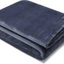 Nautica - Twin Blanket, Soft Plush Fleece Bedding, Ideal for Bed or Couch, Dorm Essentials, Oeko-Tex Certified (Solid Navy)