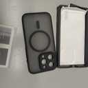 TOCOL Magnetic for iPhone 15 Pro Case, Upgraded Full Camera Protection, Compatible with Magsafe, Drop Protection, Translucent Matte Back Phone Cover 6.1-Inch (Black)