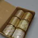 HUIHUANG Gold Christmas Ribbon - 2.5 inch Wide Gold Wire Edge Ribbons for Tree Decorations, Crafts, Gift Wrapping, Wreath, Garland, Bows - 6 Rolls x 6 Yards