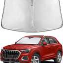 EcoNour Windshield Sunshade Compatible for Audi Q3 2019-2024 2025 2026, Sun Visor for Front Windshield & Window Sun Shade Cover, UV Heat Blocker & Protector, Car Accessories