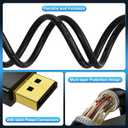 ULT-WIIQ DisplayPort Cable Version 1.4, Standard DP Cable Supports DP 1.4/1.2, 8K60 4K240/144 2K360/240, HBR3 32.4Gbps HDR HDCP DSC FreeSync G-Sync DLSS for Gaming Monitor, NVIDIA AMD Graphics (16ft)