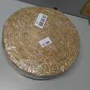 13 Inch Round Woven Placemats, Set of 12 Wicker Table Mats