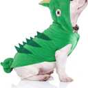 Chameleon Dog Costume for Halloween,Winter Fleece Pet Cat Coat Jacket for Small Medium Large Dog,Pet Funny Clothes Hoodie Labrador Bulldog Chihuahua(Green, XXL) (XXL(Bust 25.1inch|Weight 18-22LBS))