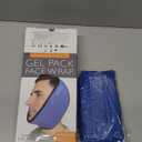 LotFancy Face Ice Pack Wrap for TMJ, Wisdom Teeth, with 4 Reusable Hot Cold Therapy Gel Packs, Pain Relief for Head, Oral and Facial Surgery, Dental Implants, Blue (Blue(one Size Fits Most))