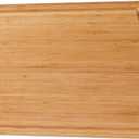 OAKSWARE Bamboo Cutting Boards for Kitchen, Reversible Wood Chopping Board with Juice Groove & Hanging Hole for Cheese, Meat, Fruit & Vegetables, Pre Oiled, 15" x 10"