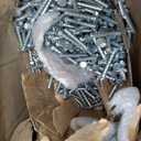 Tandefio 160 Pack 3/8 x 2-1/2" Concrete Anchors and Screw Kits Galvanized | Large Diameter, Concrete Bolts Screw, Hex Head, Heavy Duty Plated Concrete Anchor, for Anchoring Masonry Brick Block Decking