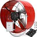 Hiorucet Gable Vent Fan with Adjustable Thermostat, 2940CFM 3750 SQF High Speed Low Noise Gable Mount Attic Exhaust Fan, 16 Inch Fan Blade and Permanently Lubricated Motor.