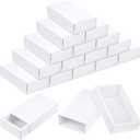 Zonon 30 Pieces Kraft Paper Drawer Box, Mini Crafts Cardboard Present Boxes for Business and Soap Jewelry Candy Weeding Party Favors Present Packaging Boxes (White)