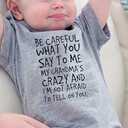 Loveternal Neutral Baby Girls Boys Cotton Romper Cute Saying Newborn Clothes 0-12 Months (Gray)