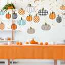 2 x Whaline 36Pcs Pumpkin Hanging Swirls Decoration Kit 9 Designs Fall Hanging Streamers with Pumpkin Cutout Cardboard Ornament Ceiling Spirals for Autumn Thanksgiving Home Party Decor