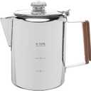COLETTI Bozeman Percolator Coffee Pot  NO Aluminum or Plastic [9 cup]