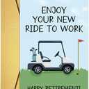 Funny Retirement Card for Golfer, Happy Retirement Card for Dad Husband Grandpa Boss Teacher Friend Golf Lover. Humorous Retired Gift for Him Men, 8 inches x 5.3 inches