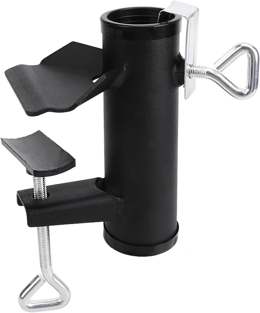 Patio Umbrella Holder Clamp,Heavy Duty Patio Umbrella Clamp Deck Umbrella Stand,Metal Umbrella Clamp Outdoor Umbrella Mount Bracket for Fences,Railing,Deck,Bench,Boats,Bleachers