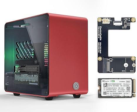 ElectroCookie M.2 NVMe SSD Kit for Raspberry Pi 5 – Includes PCIe M.2 HAT and 256GB SSD Drive