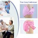 Tear Away Underwear for Women, Reusable Post Surgery Briefs, Disabled Adaptive Stick-On Underwear for Easy Dressing Changing (Pink/Purple/Blue,Large)