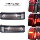 Motorcycle Saddlebag Tail Lights Run Brake LED Turn Signal Lamp Fit for Harley Touring Street Gilde Road Gilde Road King Electra Glide Ultra Limited 2014-2023 (Black Smoke)