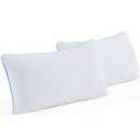 Linenspa Two Pack Shredded Gel Memory Foam Pillow, Standard Size – Cooling Bed Pillow – Soft and Supportive – Side, Stomach, and Back Sleepers – Pack of 2 – CertiPur Certified