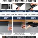 Menkxi 18 x 12 in Under Desk Drawer,Slide out Storage Organizer Heavy Duty