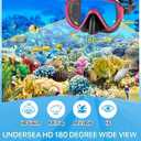 Ubekezele Snorkeling Gear for Adults Men Women,4 in 1 Snorkel Set with Panoramic View Diving Mask Anti-Fog Anti-Leak,Dry Top Snorkel,Fins and Travel Bag for Swimming,Snorkeling and Travel Diving