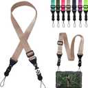 Adjustable Shoulder Strap: Comfortable iPad Strap Nylon Neck Lanyard for iPad/Samsung Tablet Case, Camera Binocular Crossbody Laptop Luggage Bag(Gold), Guitar Pick