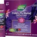 Nature's Way Cold + Flu Relief FastActives, Umcka, Homeopathic, Fever*, Sore Throat, Cough, Congestion, Phenylephrine Free, Non-Drowsy, Berry Flavored, 10 Packets (Packaging May Vary)