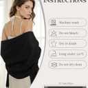 YSense Winter Scarf for Women, Fashion Long Plaid Scarves Warm Big Tartan Blanket Wrap Shawl Ladies Gifts (Elegant Black)