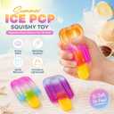 3 Pcs Ice Cream Squishy Toy, Summer Sensory Stress Relief Squeeze Squishy, Popsicle Squishy for Easter Basket Stuffers, Party Favors, Anxiety Relief Everyone, Birthday Gift