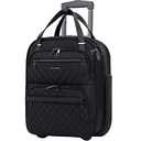 KROSER Carry On Underseat Multi-functional, 16-inch Underseater Lightweight Overnight Suitcase for Men Women, dark blue