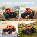 Waterproof Monster Truck Toys 1:16 Amphibious Remote Control Car All Terrain Off-Road Pickup Truck 4WD RC Cars Toys for 8 9 10 11 12 Year Old Boys Girls Gifts