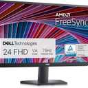 Dell SE2422HX Monitor - 24 inch FHD (1920 x 1080) 16:9 Ratio with Comfortview (TUV-Certified), 75Hz Refresh Rate, 16.7 Million Colors, Anti-Glare Screen with 3H Hardness, AMD FreeSync- Black