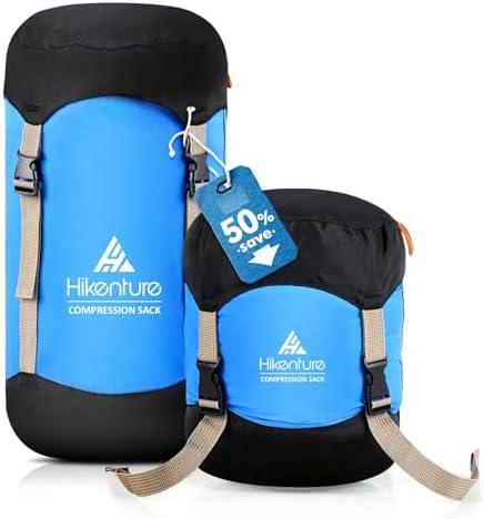 Hikenture Compression Sack for Sleeping Bag, Upgrade Anti-Tear Nylon Sleeping Bag Stuff Sack, Water-Resistant Compression Bag, Storage Bag