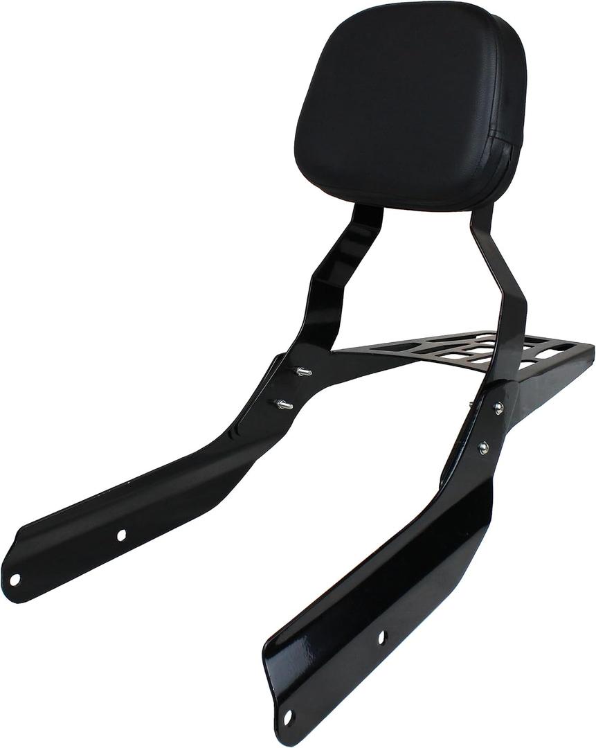 YHMOTO Passenger Sissybar Backrest with Luggage Rack Fits for Honda VTX 1300 1800 N/R/S Models 2002-2008 (Black)