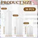 MTLEE 36 Pcs Pillar Candles Bulk Set of 3 Long Burning Wax Pillar Candles 2 in x 3, 6, 8 Inch Dripless Unscented Smokeless for Wedding Party Spa Lantern Fireplace Home(White)