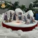 Set of 11 Nativity Set Figurines Resin Stone Statue Catholic Gift Holy Family Christmas Decoration Nativity Scene Figures Set Collectibles Countertop Decorative Crafts