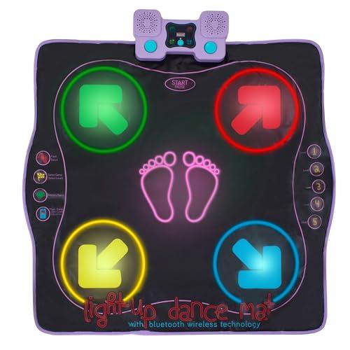 Kidzlane Electronic Dance Mat for Kids 8-12, Wireless Kids' Dance Pad with Bluetooth/AUX, Built-in Music, 5 Challenge Levels, 4 Modes - Interactive Toys for Children, Ages 6 and Up