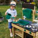 Hape Outdoor Kitchen | Mud Kitchen Wooden Toy Playset with Accessories, for Children Ages 3+ Years, 39 inches x 30.3 inches x 18 inches