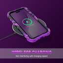 Rancase for iPhone Air Case,Three Layer Heavy Duty Shockproof Protection Hard Plastic Bumper +Soft Silicone Rubber Protective Case for Apple iPhone 17 Air 6.5 inch,Glow in The Dark-Purple