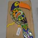 Large Metal Hornbill Wall Decor, Vivid Colorful Bird Art Wall Hanging for Indoor Outdoor Home Bedroom Office Garden (Orange)