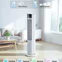 42 INCH Swamp Cooler Air Conditioner w/4 Mode &3 Speed, Aroma&Memory Function, 15H Timer Portable Air Conditioners No Windows Needed, 6 Ice Packs, 1.1-Gal Dual Tank Evaporative Cooler for Room