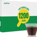 [1200 Count - 1 oz.] Disposable Medicine Cups (30 ml), Small Clear Plastic Measuring Cups for Liquid Medicine, Pills, Resin, and Epoxy