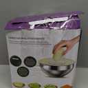 Mixing Bowls with Lids Set, 6 PCS Stainless Steel Mixing Bowls with 3 Grater Attachments, Kitchen Food Storage Organizers Nesting Mixing Bowl, Large Size 4.5, 3.5, 2.1, 1.5, 1.1, 0.7QT-Black