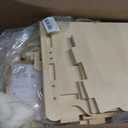 Extra Large Wooden Rabbit Castle Hideaway Tunnel and Bed Small Animal Hideaway Hut Solid Safe Construction Play Hideaway Hut for Rabbit Guinea Pig Chinchilla