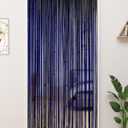YIIBAII Beaded Curtain Beaded Curtains for Doorways Crystals Suitable for Interior Hanging Decoration and Partitions Closet Curtains (39"x79", Starry Blue)