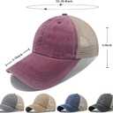 5 Packs Vintage Washed Plain Baseball Cap Distressed Dad Golf Hat for Men Women (Blue)