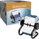 Rolodex Rotary Business Card File 400-Card Capacity Black